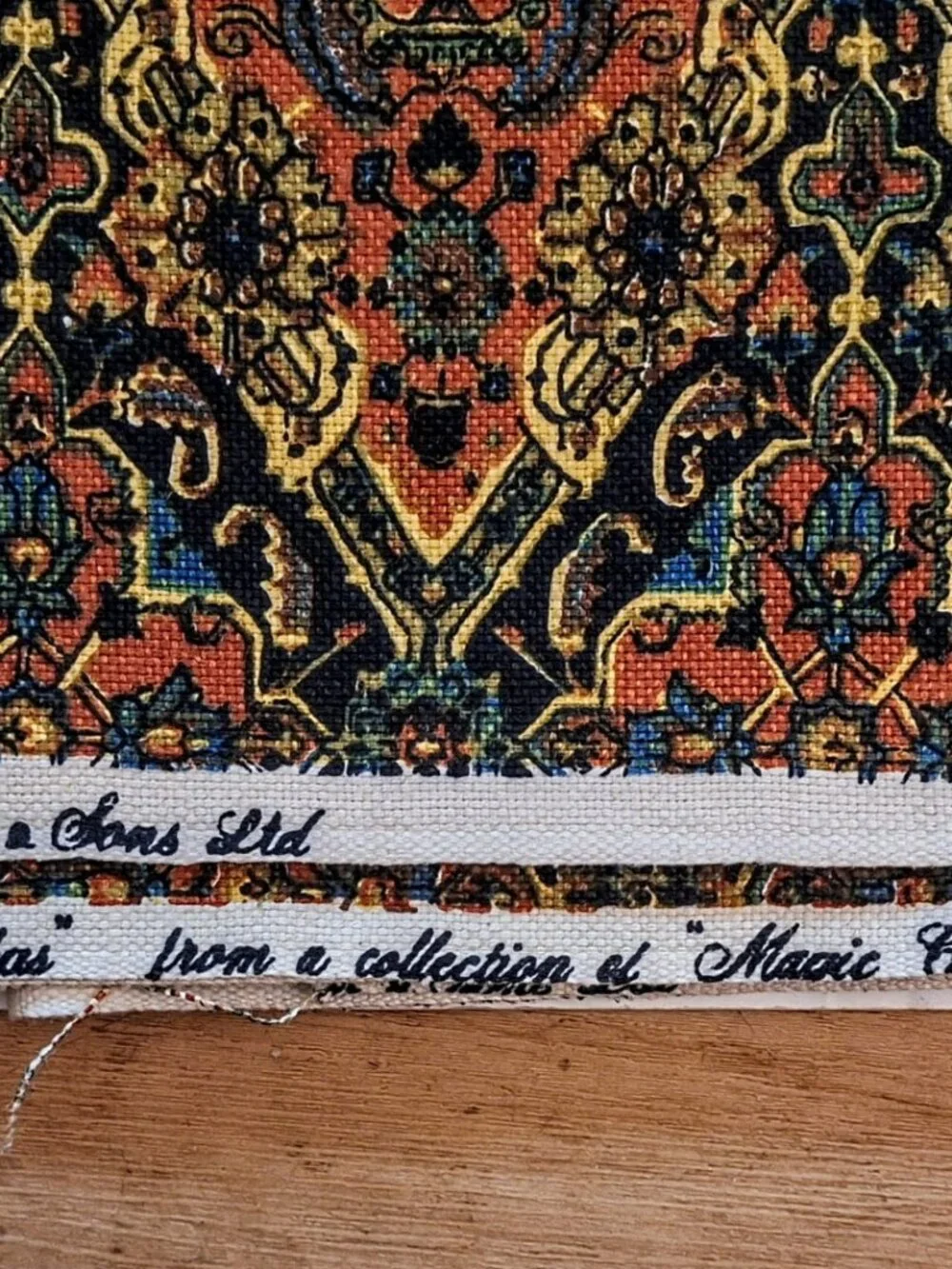 Shiraz Pattern Upholstery Magic Carpets Collection Warner & Sons Ltd 103